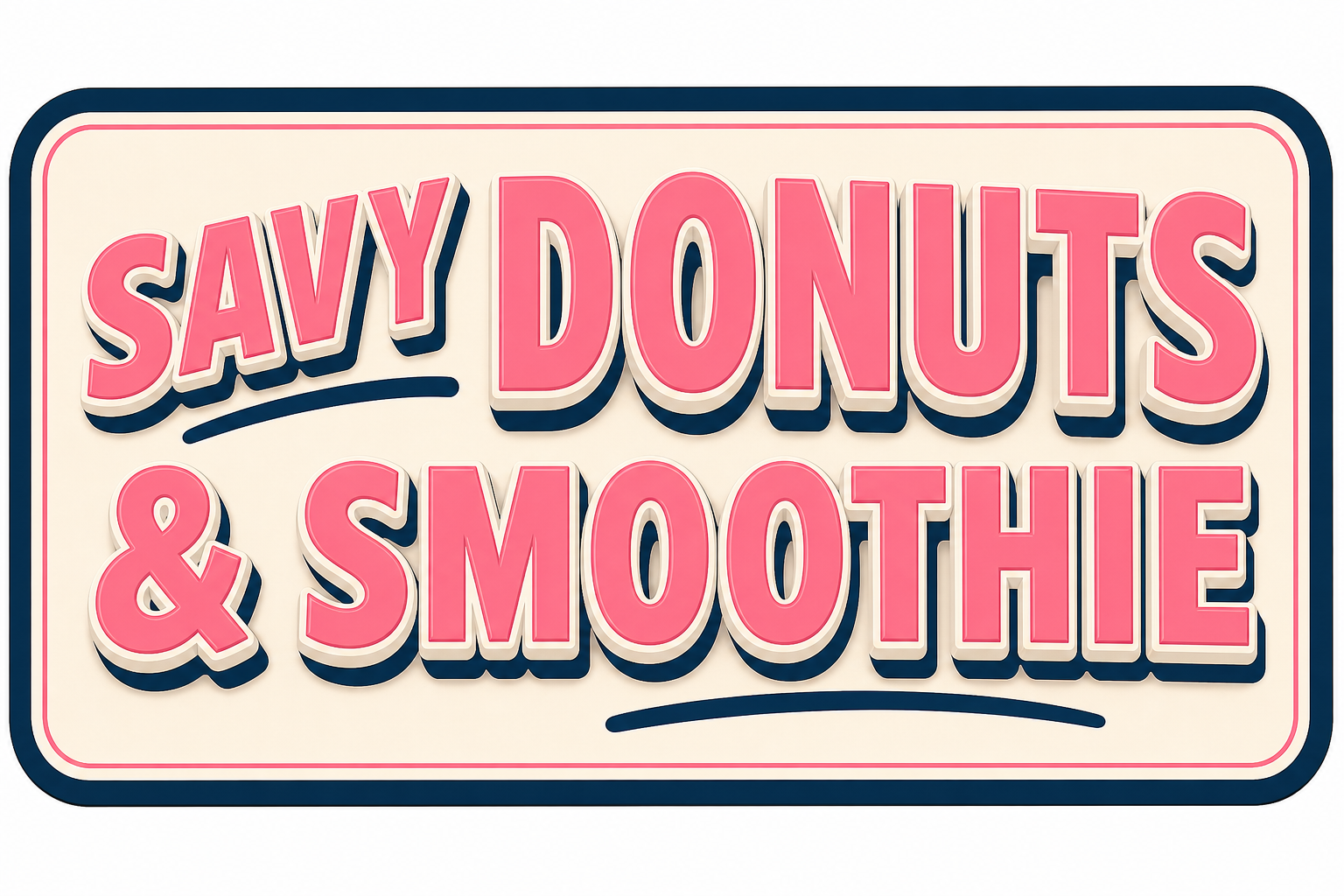 Savy Donuts & Smoothie logo sign