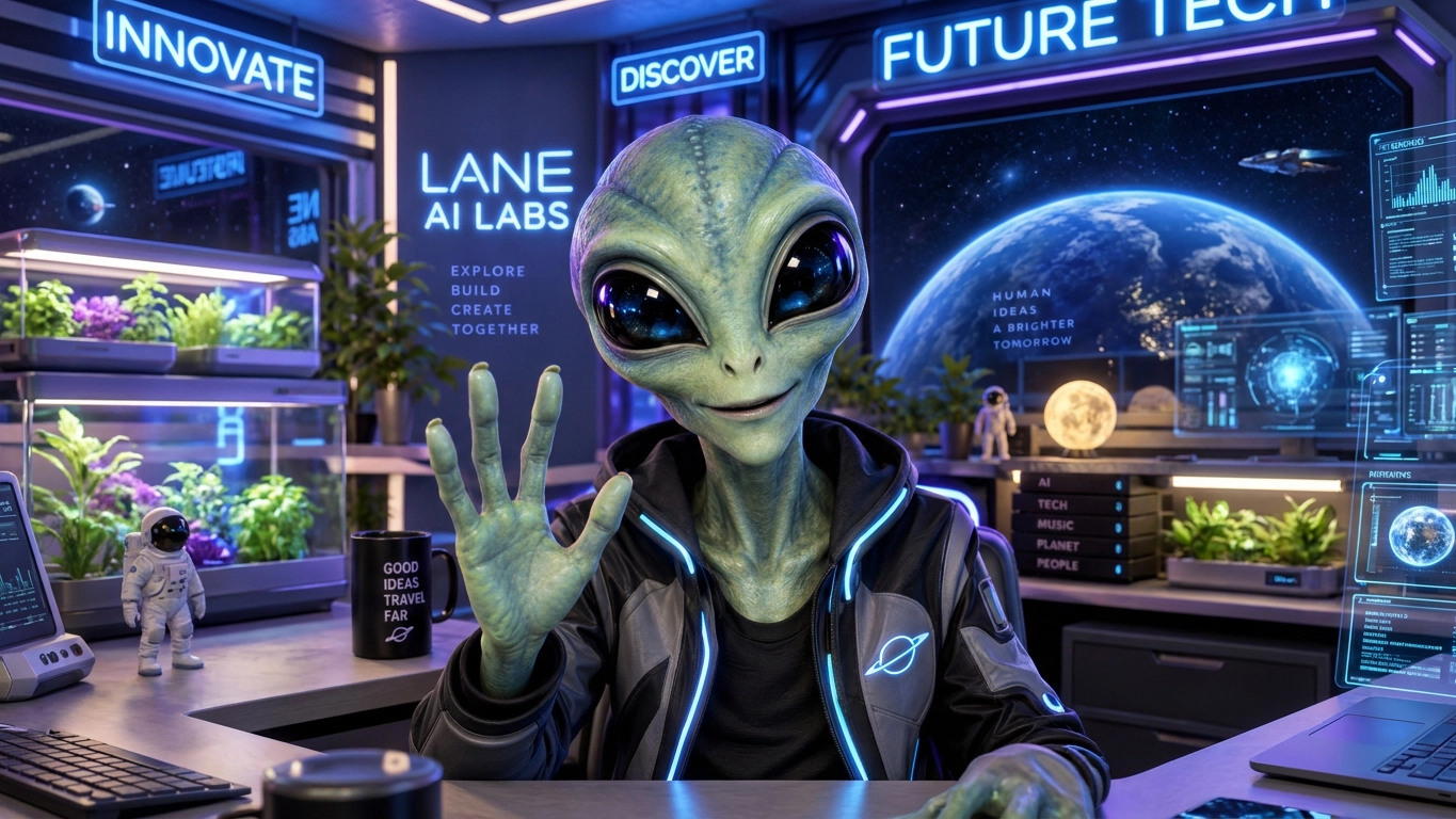 Zigzag, the planetarium’s green alien presenter